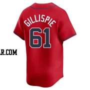 Connor Gillispie Men's Atlanta Braves Red Limited Alternate Jersey