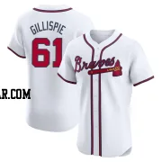 Connor Gillispie Men's Atlanta Braves White Elite Home Jersey