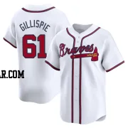 Connor Gillispie Men's Atlanta Braves White Limited Home Jersey