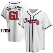 Connor Gillispie Men's Atlanta Braves White Replica Home Jersey