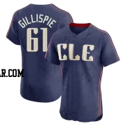 Connor Gillispie Men's Cleveland Guardians Navy Elite 2024 City Connect Jersey