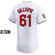 Connor Gillispie Men's Cleveland Guardians White Elite Home Jersey