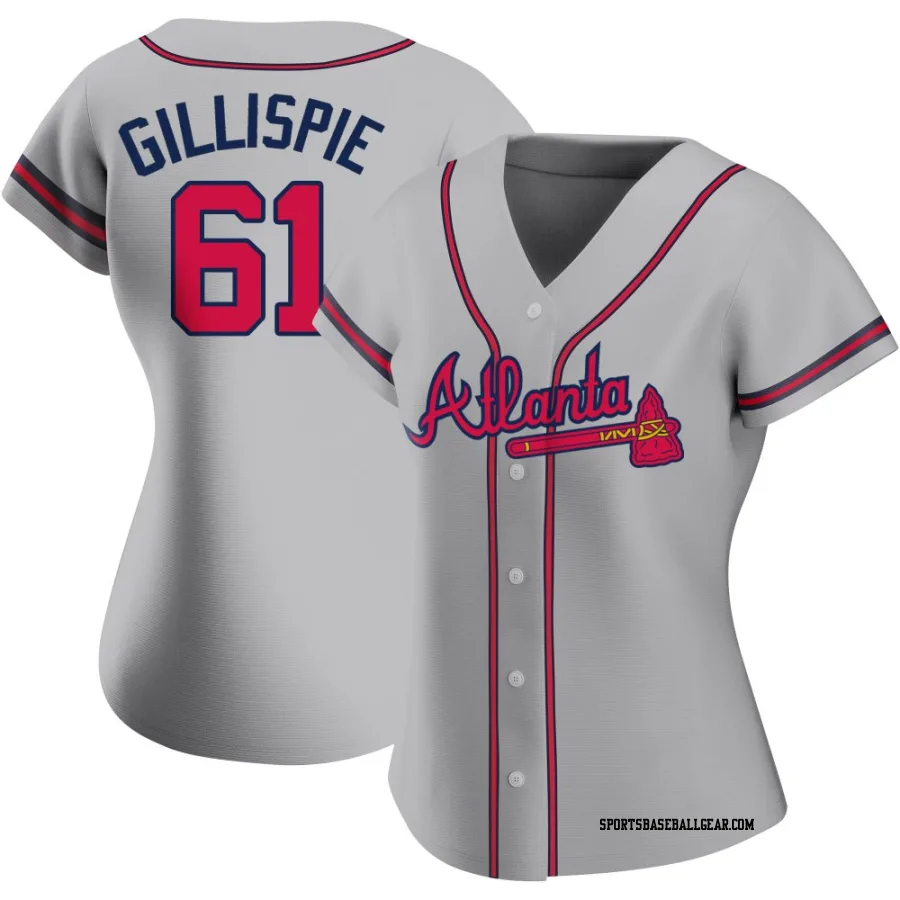 Connor Gillispie Women's Atlanta Braves Gray Authentic Road Jersey