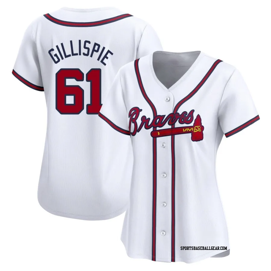 Connor Gillispie Women's Atlanta Braves White Limited Home Jersey