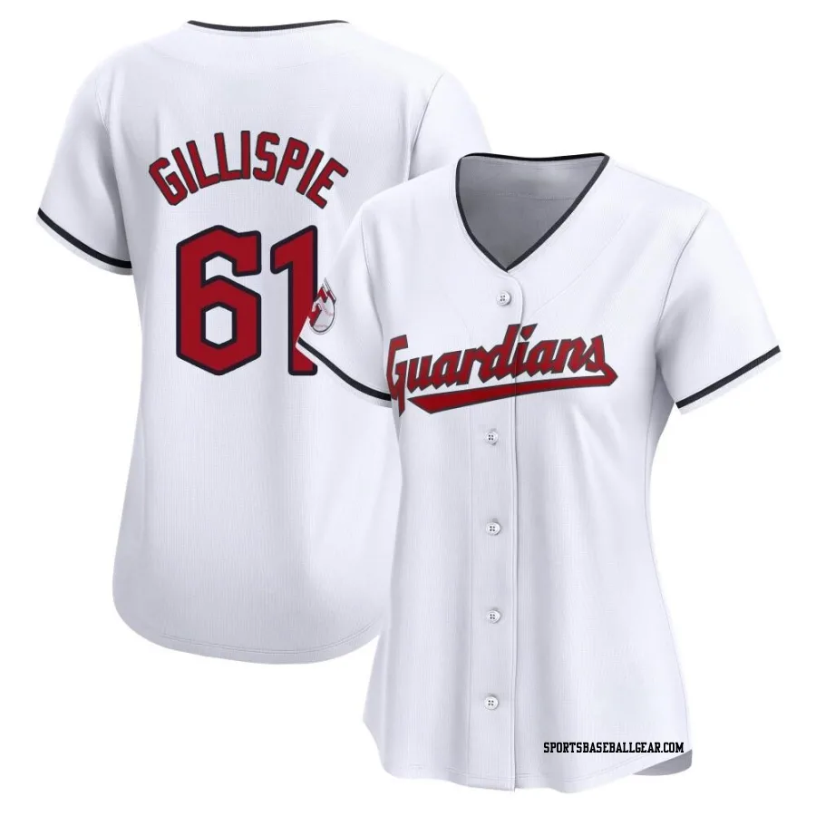 Connor Gillispie Women's Cleveland Guardians White Limited Home Jersey