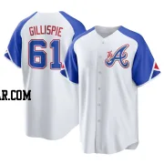 Connor Gillispie Youth Atlanta Braves White Replica 2023 City Connect Jersey