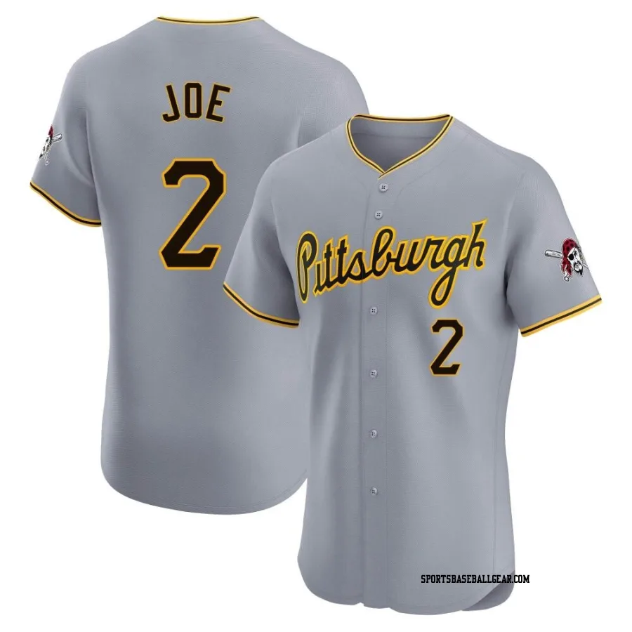 Connor Joe Men's Pittsburgh Pirates Gray Elite Road Jersey