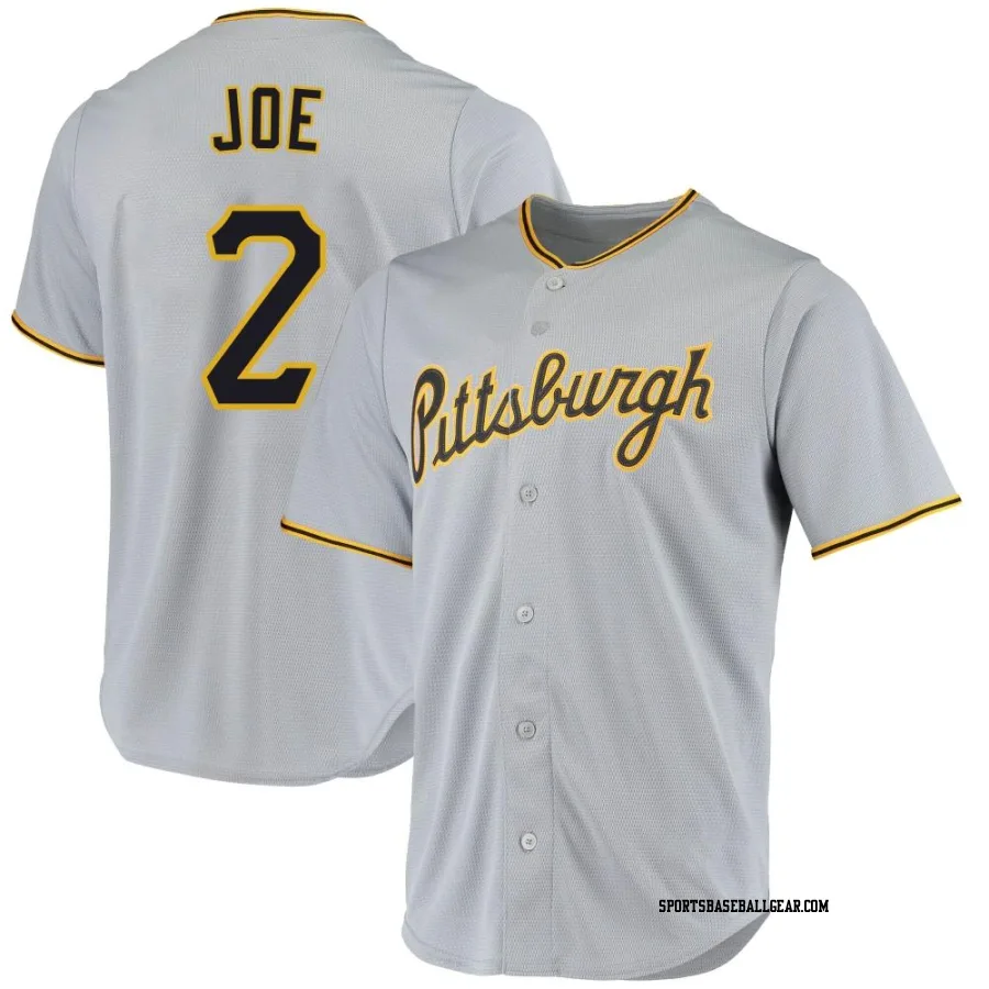 Connor Joe Men's Pittsburgh Pirates Gray Replica Road Jersey