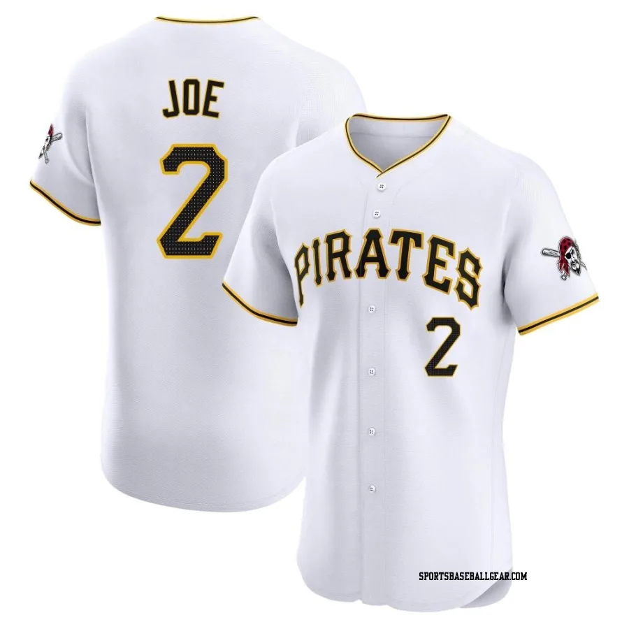 Connor Joe Men's Pittsburgh Pirates White Elite Home Jersey