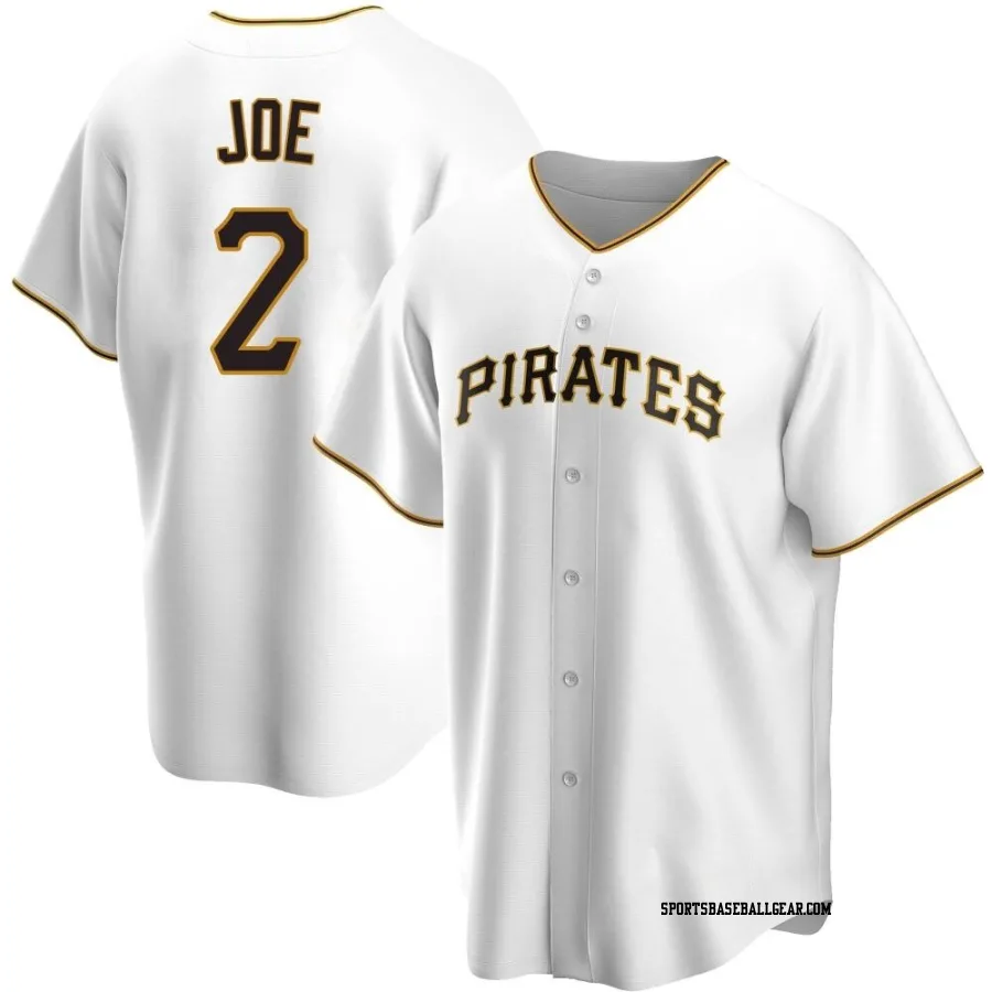 Connor Joe Youth Pittsburgh Pirates White Replica Home Jersey