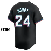 Connor Norby Men's Miami Marlins Black Limited Alternate Jersey