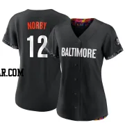 Connor Norby Women's Baltimore Orioles Black Authentic 2023 City Connect Jersey