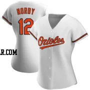 Connor Norby Women's Baltimore Orioles White Replica Home Jersey