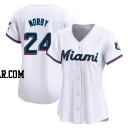 Connor Norby Women's Miami Marlins White Limited Home Jersey