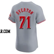 Connor Overton Men's Cincinnati Reds Gray Elite Road Jersey