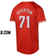 Connor Overton Men's Cincinnati Reds Red Limited Alternate Jersey