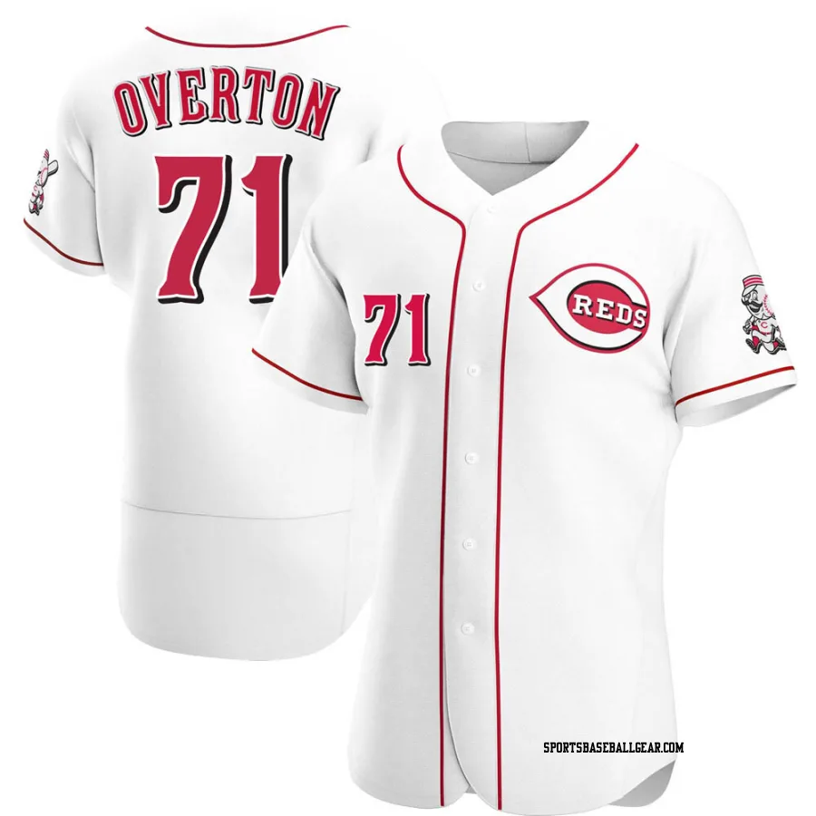 Connor Overton Men's Cincinnati Reds White Authentic Home Jersey