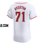 Connor Overton Men's Cincinnati Reds White Elite Home Jersey