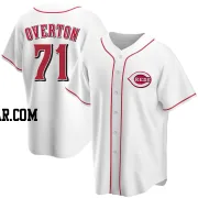 Connor Overton Men's Cincinnati Reds White Replica Home Jersey