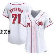 Connor Overton Women's Cincinnati Reds White Limited Home Jersey