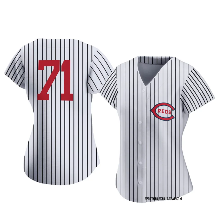 Connor Overton Women's Cincinnati Reds White Replica 2022 Field Of Dreams Jersey