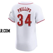 Connor Phillips Men's Cincinnati Reds White Elite Home Jersey