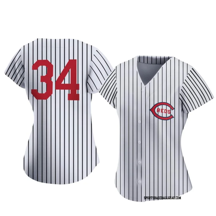 Connor Phillips Women's Cincinnati Reds White Replica 2022 Field Of Dreams Jersey