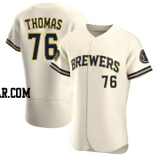 Connor Thomas Men's Milwaukee Brewers Cream Authentic Home Jersey