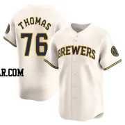 Connor Thomas Men's Milwaukee Brewers Cream Limited Home Jersey