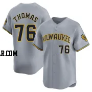 Connor Thomas Men's Milwaukee Brewers Gray Limited Away Jersey