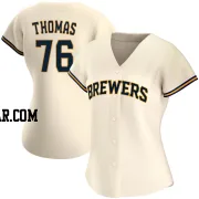 Connor Thomas Women's Milwaukee Brewers Cream Replica Home Jersey