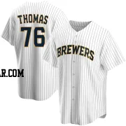 Connor Thomas Youth Milwaukee Brewers White Replica Home Jersey