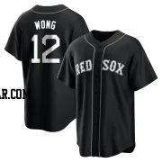 Connor Wong Men's Boston Red Sox Black/White Replica Jersey