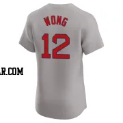 Connor Wong Men's Boston Red Sox Gray Elite Road Jersey