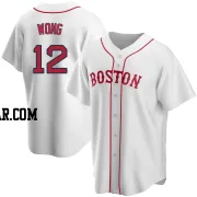 Connor Wong Men's Boston Red Sox White Replica Alternate Jersey