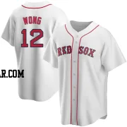 Connor Wong Men's Boston Red Sox White Replica Home Jersey