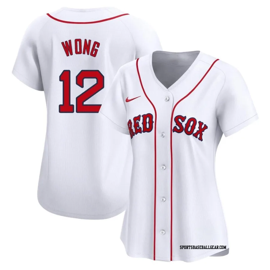 Connor Wong Women's Boston Red Sox White Limited Home Jersey