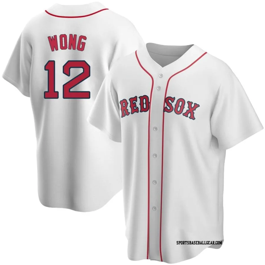 Connor Wong Youth Boston Red Sox White Replica Home Jersey