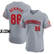 Cooper Bowman Men's Cincinnati Reds Gray Elite Road Jersey