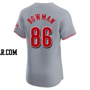 Cooper Bowman Men's Cincinnati Reds Gray Elite Road Jersey