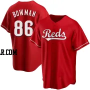 Cooper Bowman Men's Cincinnati Reds Red Replica Alternate Jersey