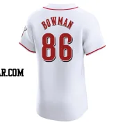 Cooper Bowman Men's Cincinnati Reds White Elite Home Jersey