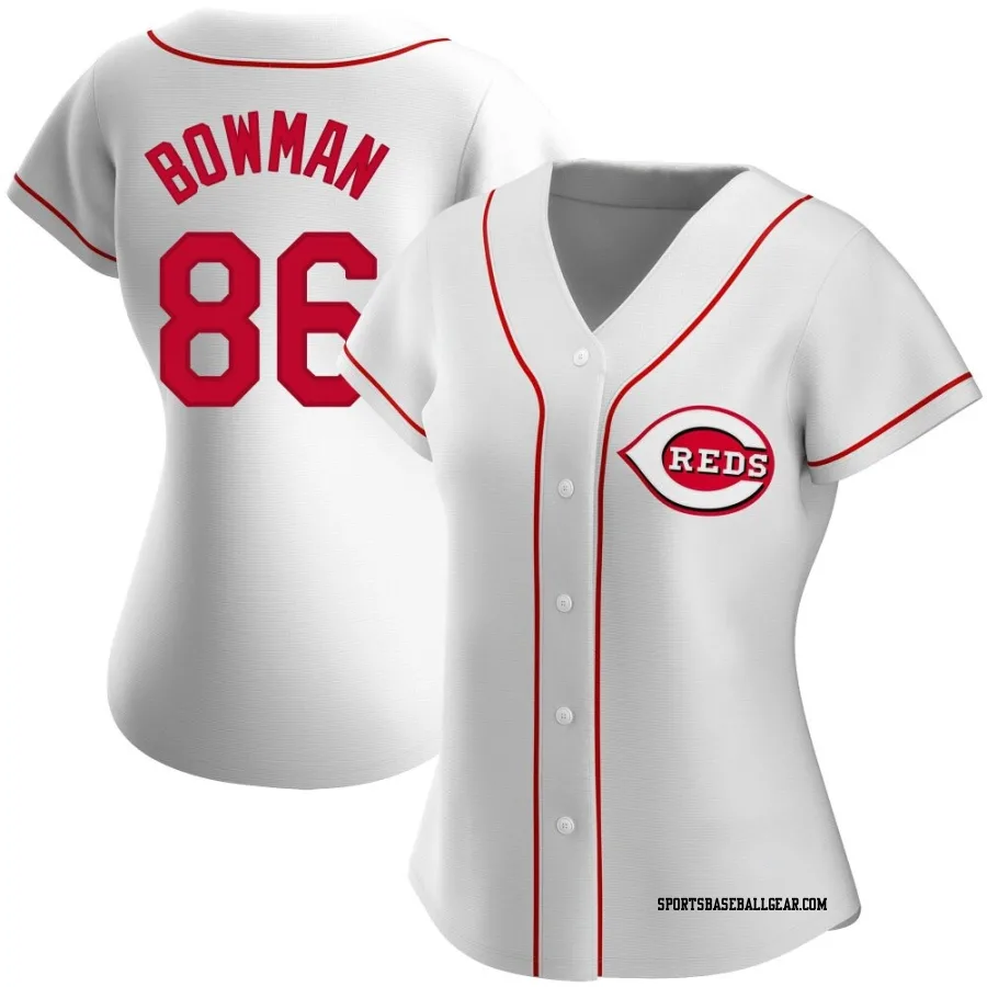 Cooper Bowman Women's Cincinnati Reds White Authentic Home Jersey