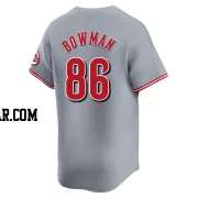 Cooper Bowman Youth Cincinnati Reds Gray Limited Away Jersey