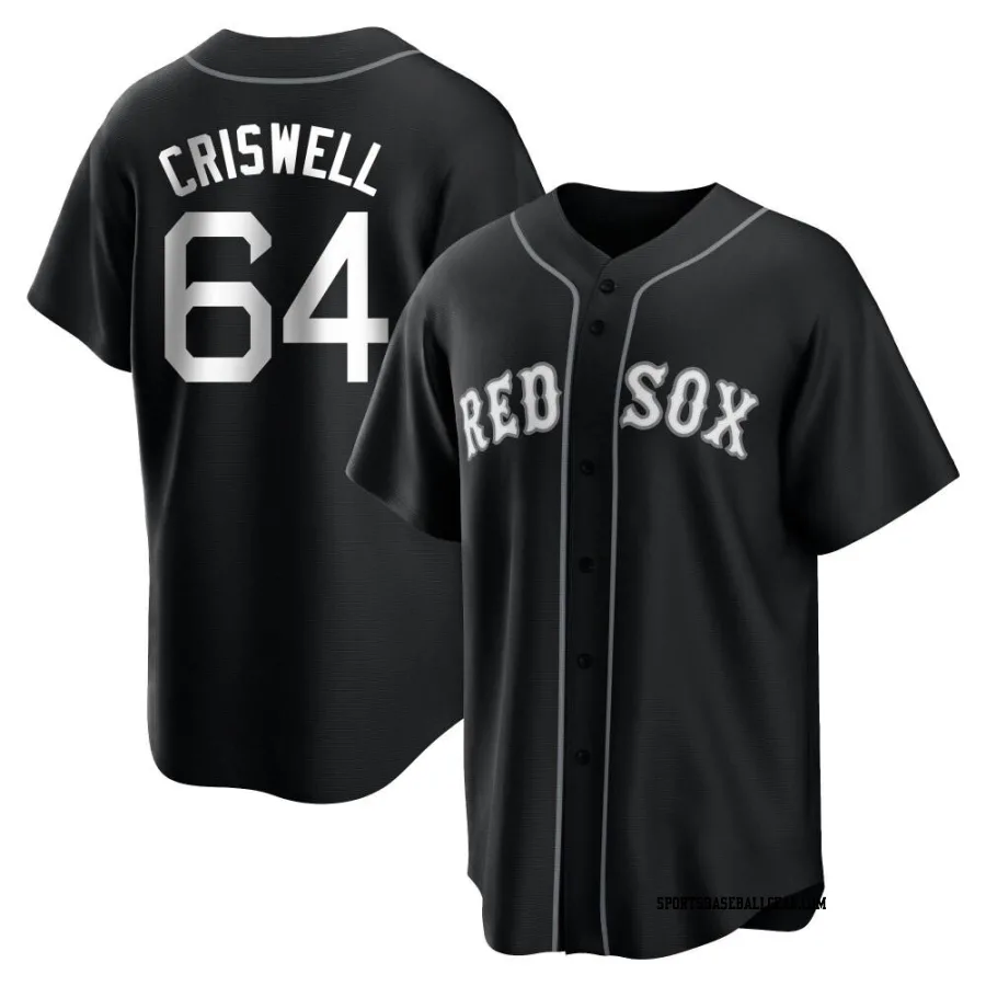 Cooper Criswell Men's Boston Red Sox Black/White Replica Jersey