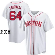 Cooper Criswell Men's Boston Red Sox White Replica 2021 Patriots' Day Jersey