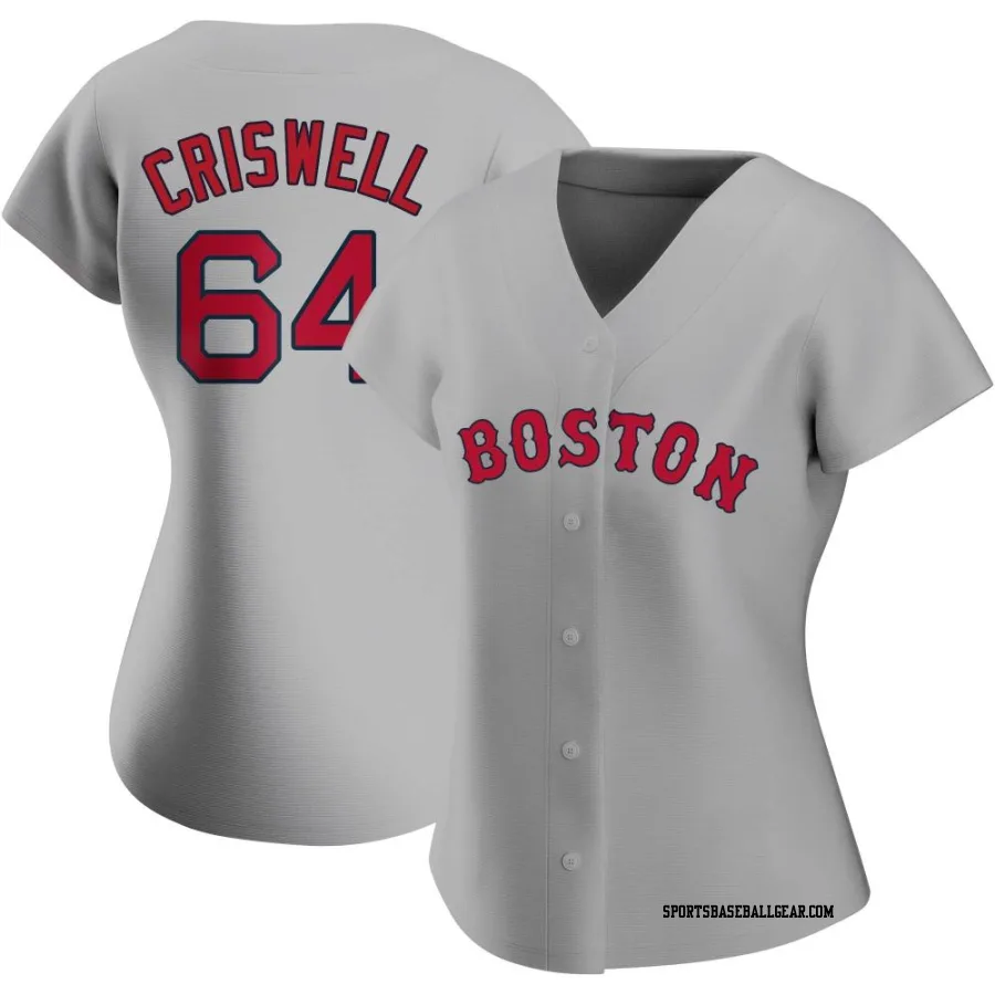 Cooper Criswell Women's Boston Red Sox Gray Replica Road Jersey