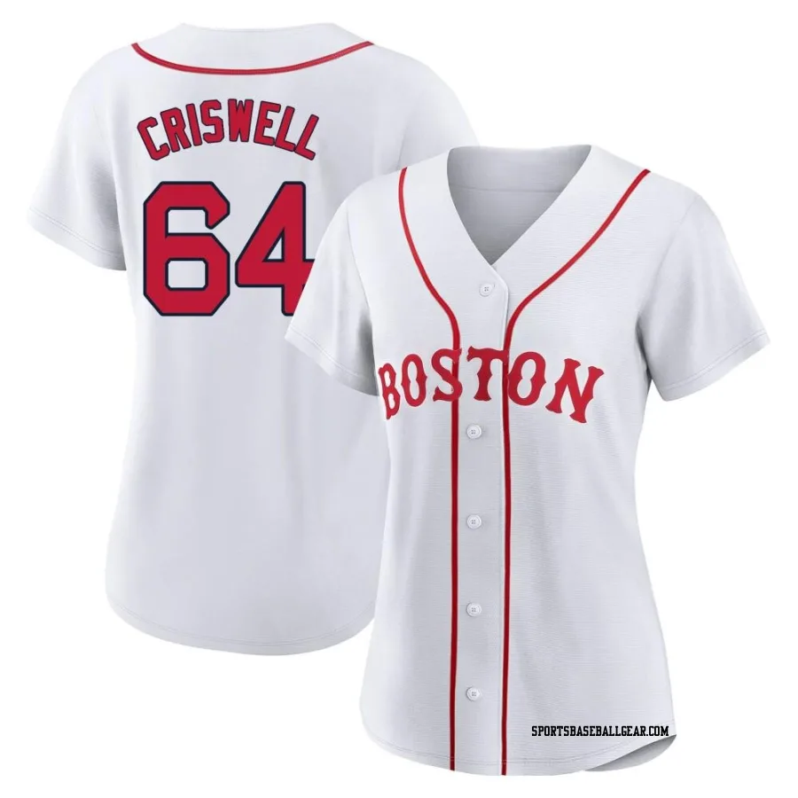 Cooper Criswell Women's Boston Red Sox White Authentic 2021 Patriots' Day Jersey