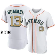 Cooper Hummel Men's Houston Astros Gold Authentic White 2023 Collection Jersey