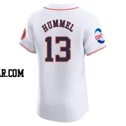 Cooper Hummel Men's Houston Astros White Elite Home Patch Jersey